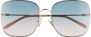 Chloé 61mm Polarized Gradient Square Sunglasses
