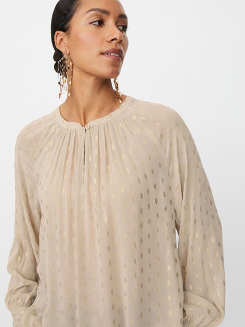 Masai Copenhagen Madornessa Long Sleeve Round Neck Blouse In Brown