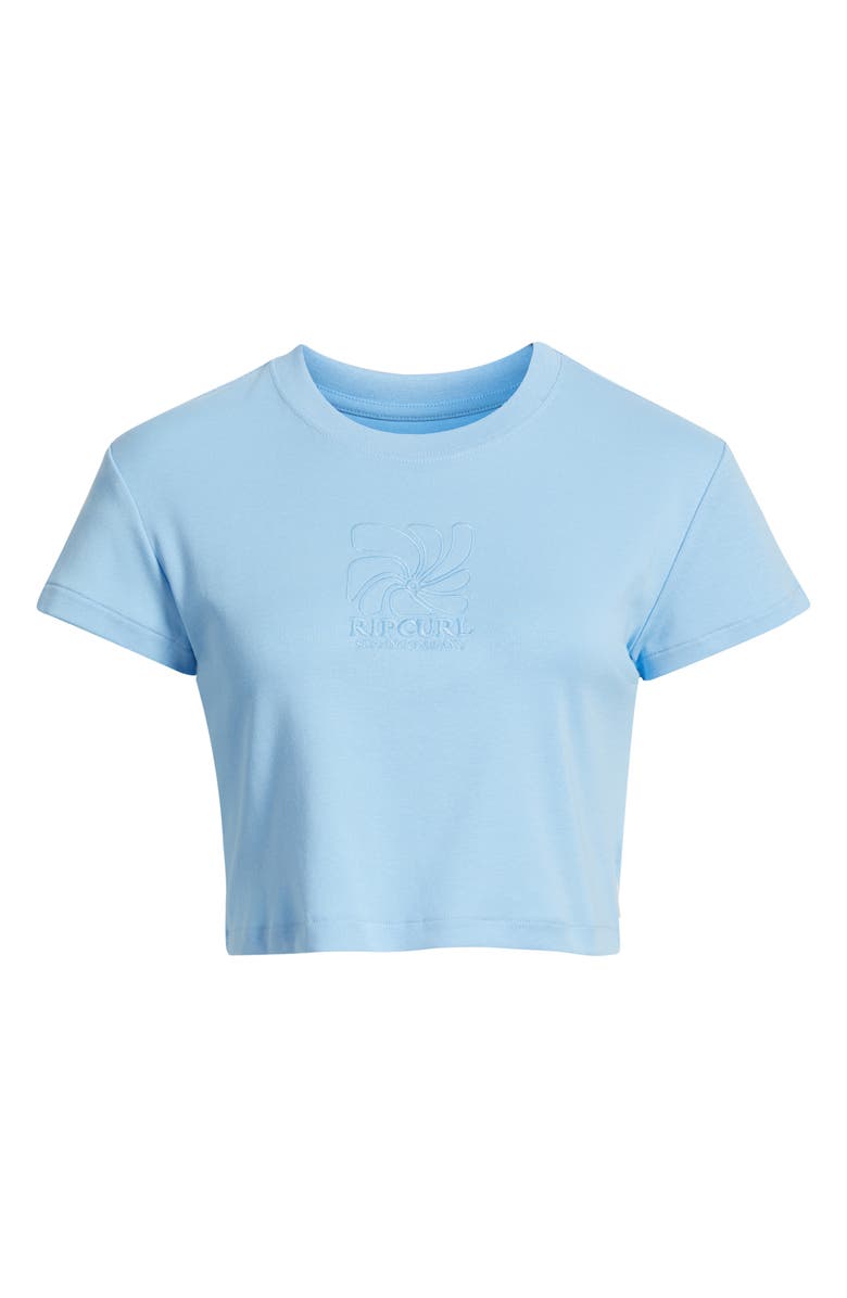 Rip Curl Pacific Coast Embroidered Baby Tee, Alternate, color, Light Blue