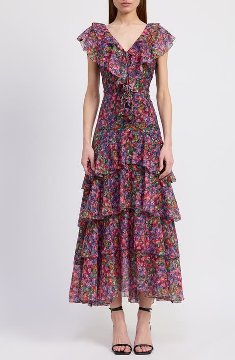 Naomi Ruffle Maxi Dress