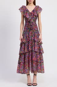 En Saison Naomi Ruffle Maxi Dress