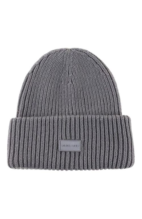 Gigi Pip Gigi Merino Wool Chunky Ribbed Beanie in Grey 