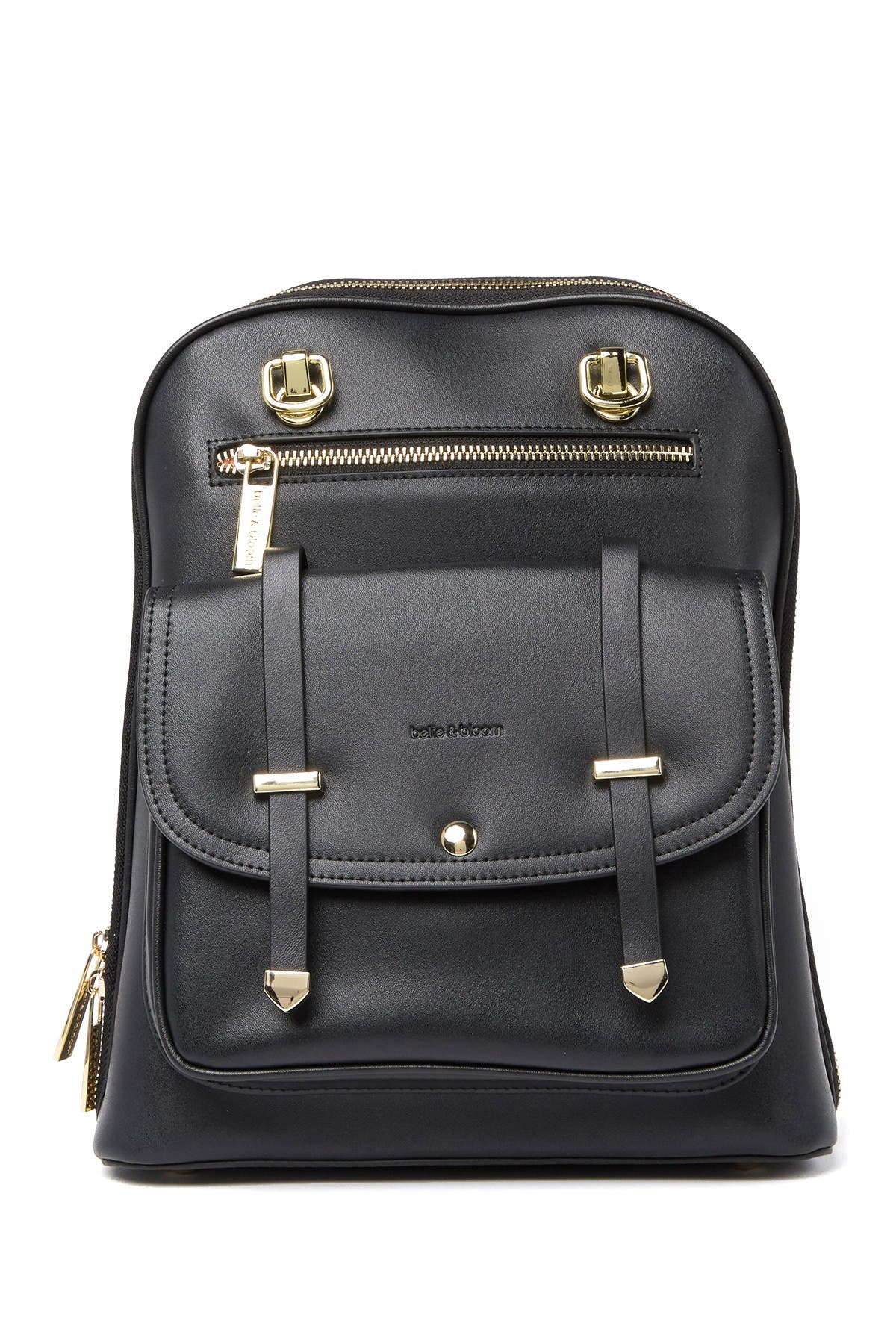 5th Ave Leather Backpack, Main, color, BLACK