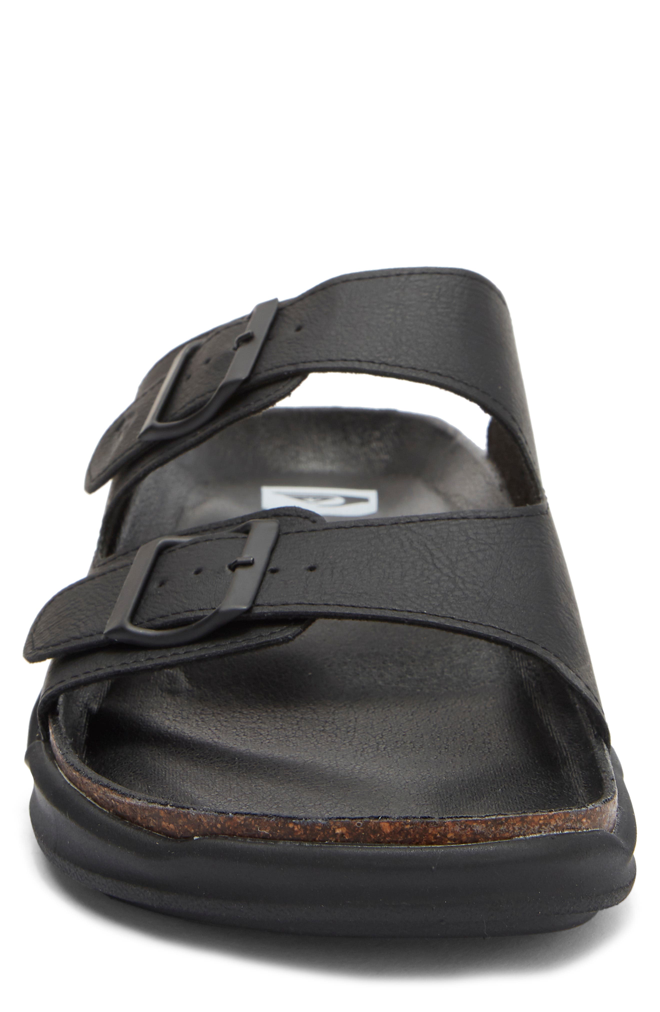 Quiksilver Deck Double Strap Slide Sandal, Alternate, color, Black