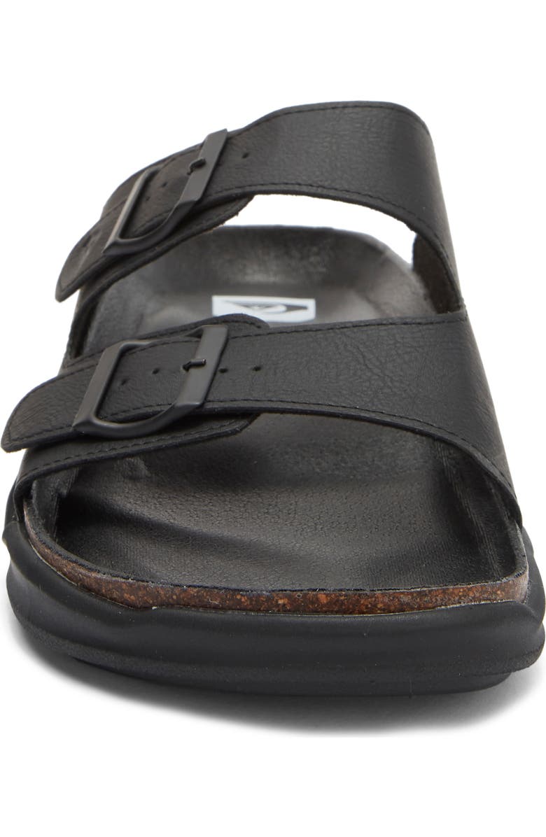 Quiksilver Deck Double Strap Slide Sandal, Alternate, color, Black