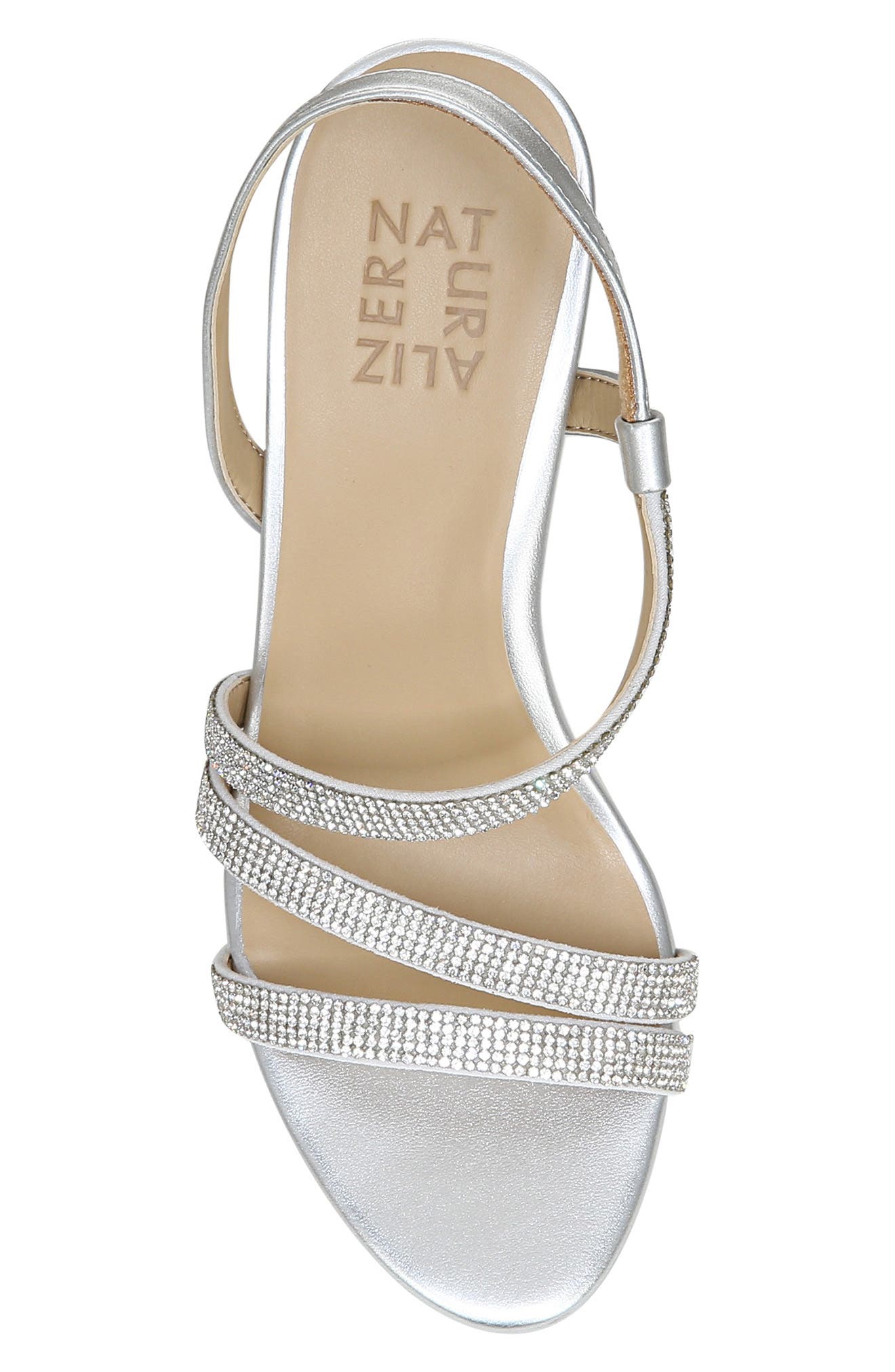 Naturalizer Brenta Slingback Sandal - Wide Width Available, Alternate, color, Silver
