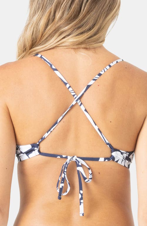 Roxy Oceanside Athletics Triangle Bikini Top In Black