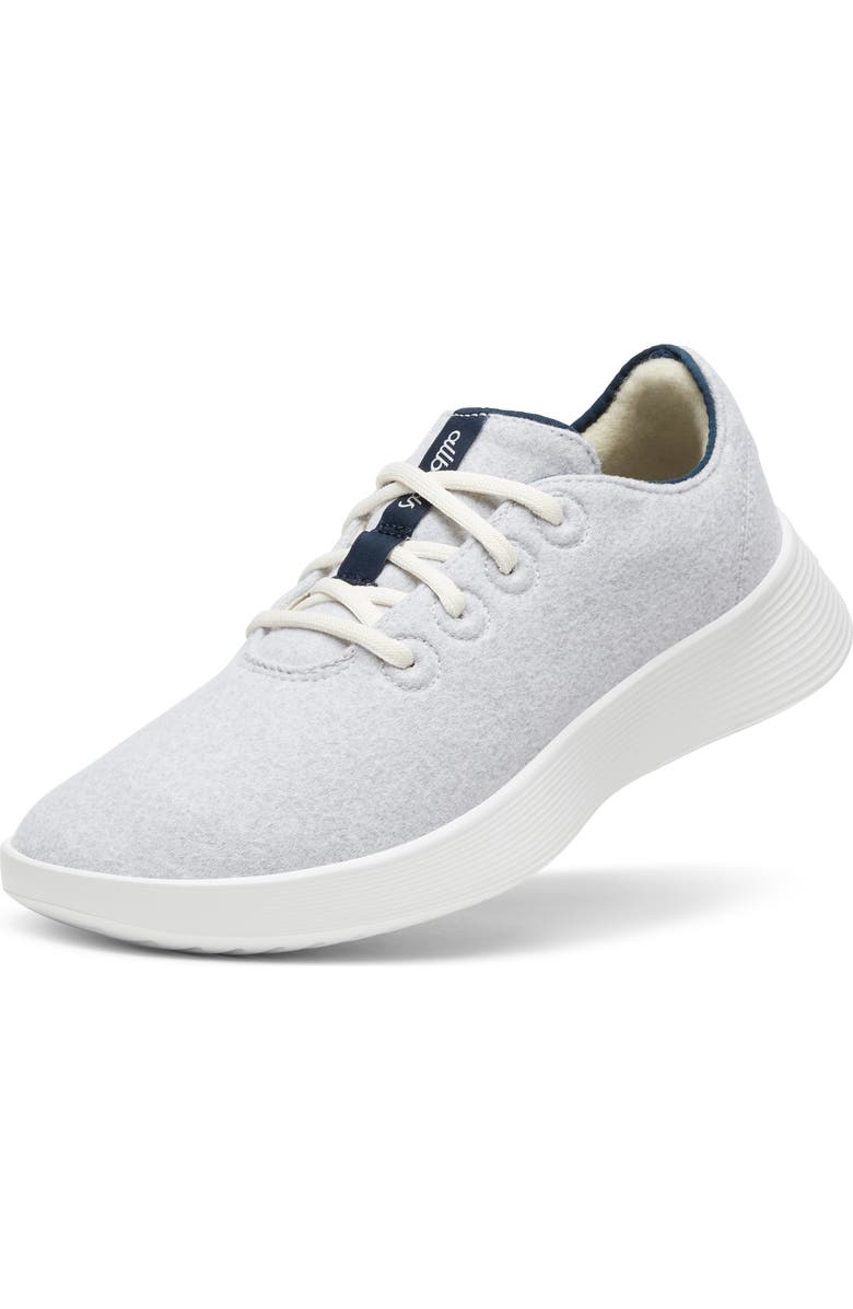 Allbirds Wool Runner Go Sneaker, Main, color, Light Grey/ True Navy