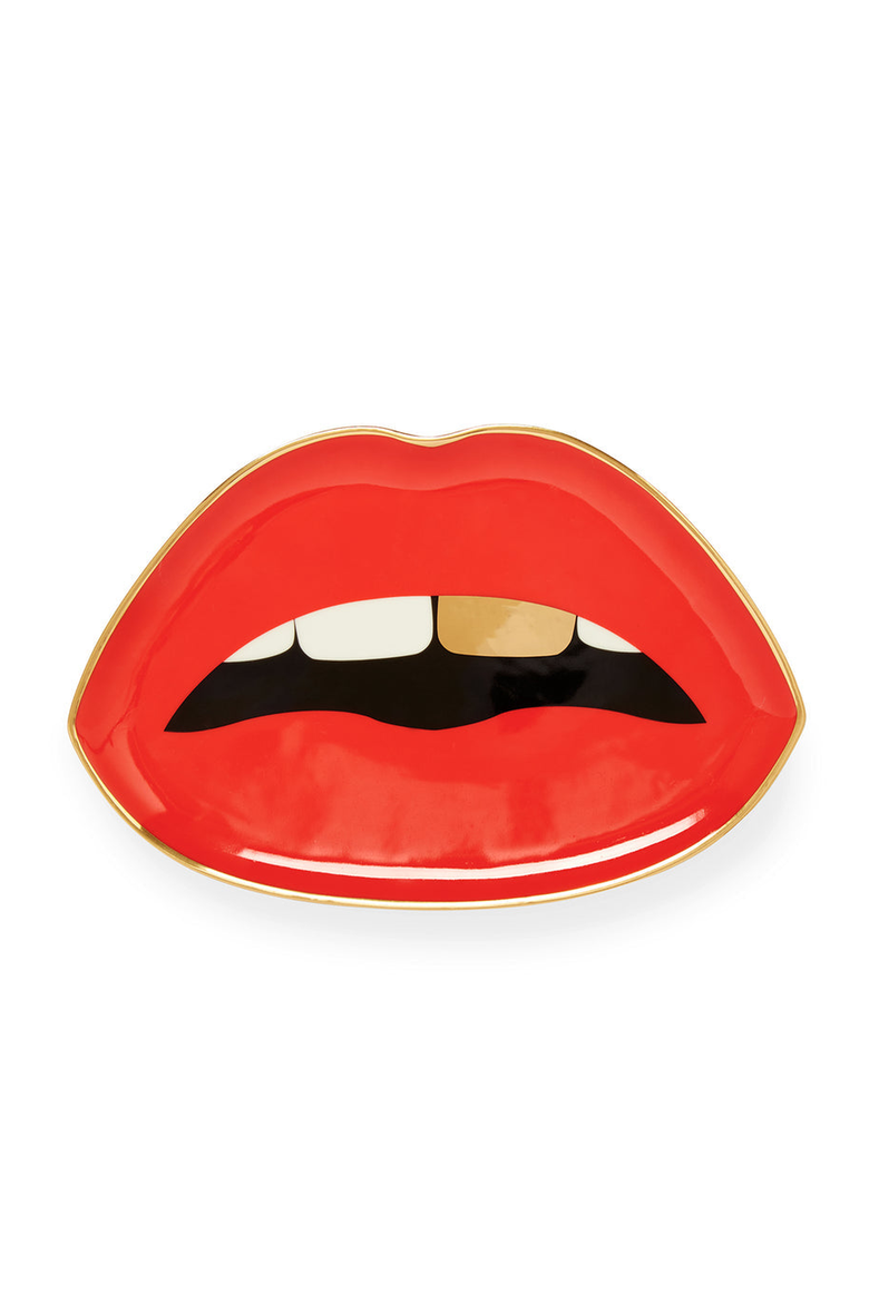 Lips Trinket Tray, Main, color, Red