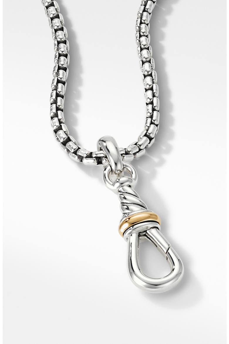 Medium Cable Amulet Grabber with 18K Gold, Alternate, color, SILVER AND YELLOW GOLD