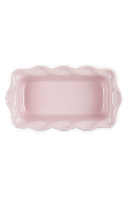 Le Creuset Heritage Stoneware 9-inch Fluted Loaf Pan In Chiffon Pink