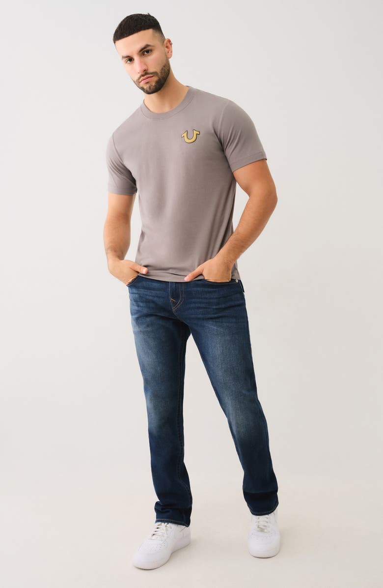 True Religion Horseshoe Buddha Graphic T-Shirt, Alternate, color, Charcoal