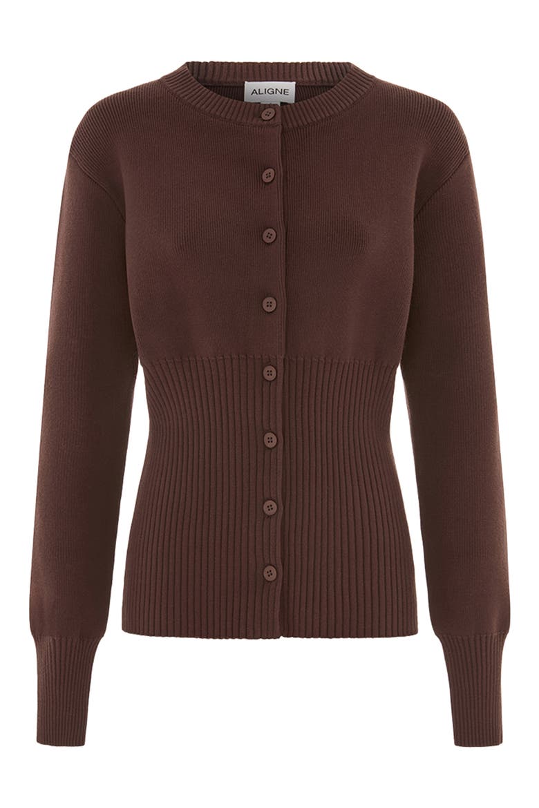 Ruby Cardigan, Alternate, color, CHOCOLATE
