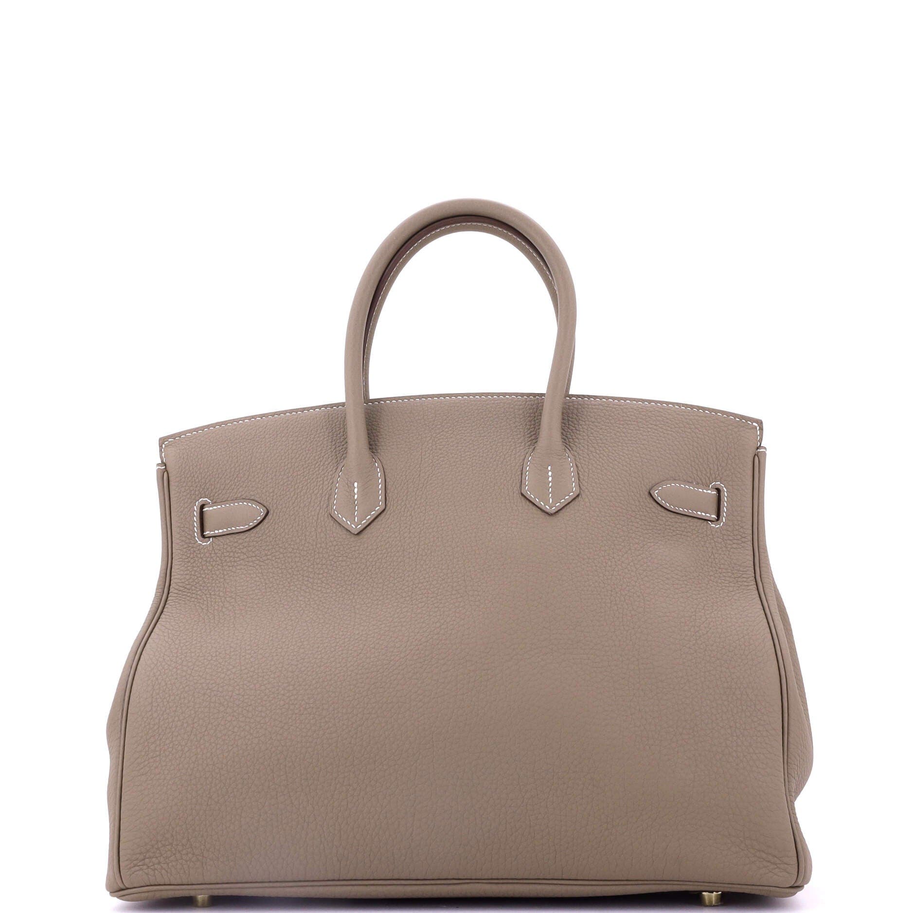 Pre-Owned Hermes Birkin Handbag Grey Togo with Gold Hardware 35, Alternate, color, 