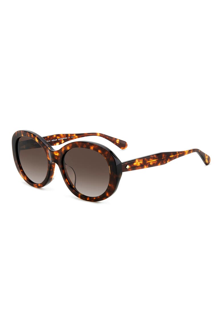 avah 56mm gradient round sunglasses, Alternate, color, HAVANA/ BROWN GRADIENT