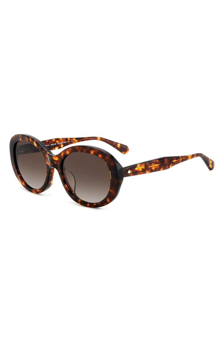 Kate Spade New York avah 56mm gradient round sunglasses, Alternate, color, Havana/ Brown Gradient
