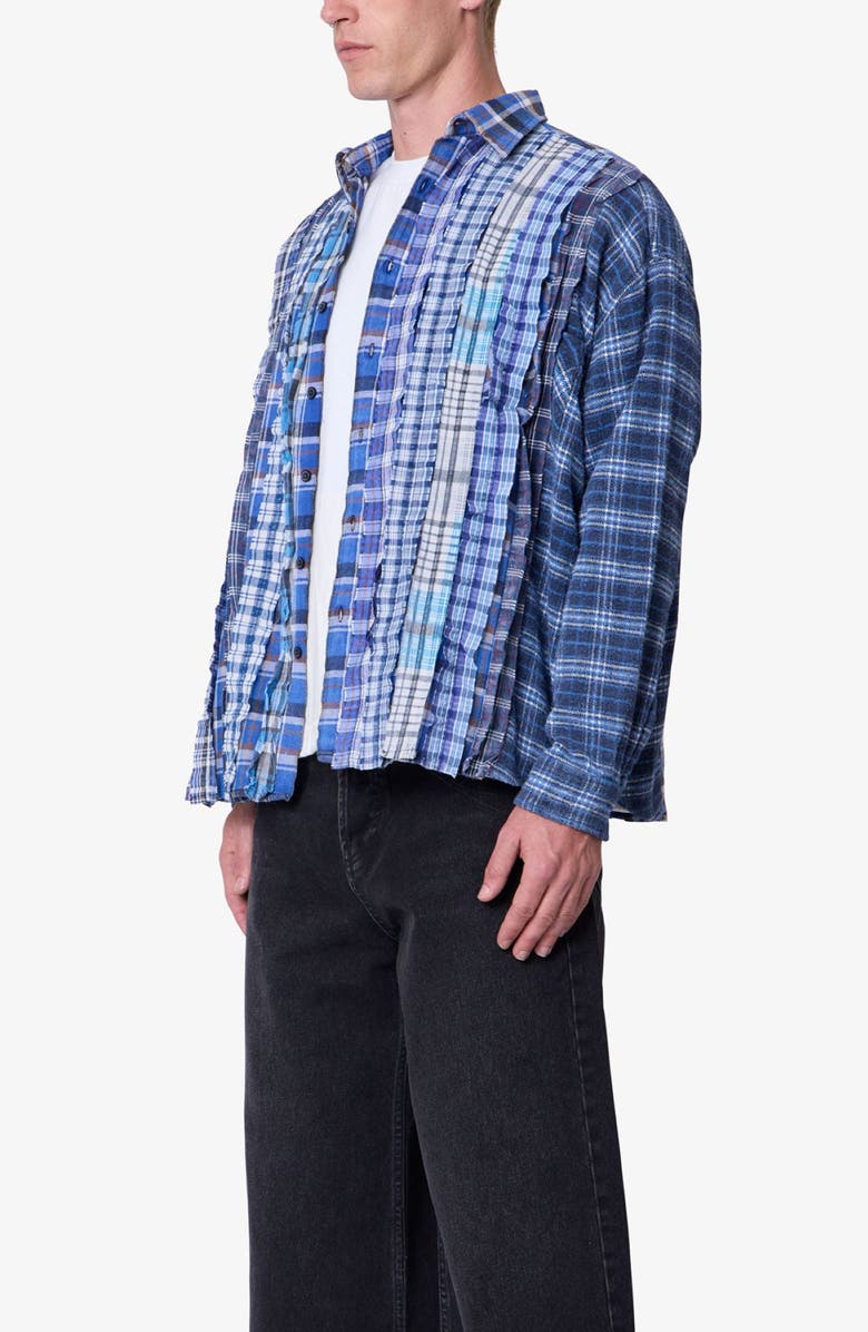 mnml Patchwork Plaid Shirt, Alternate, color, 