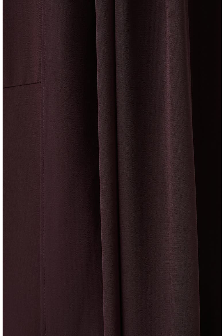 JUMPSUIT WITH CAPE AND SLITS, Alternate, color, CHOCOLATE