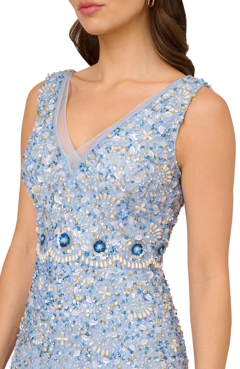 Adrianna Papell Sequin & Bead Detail Cocktail Dress, Alternate, color, 