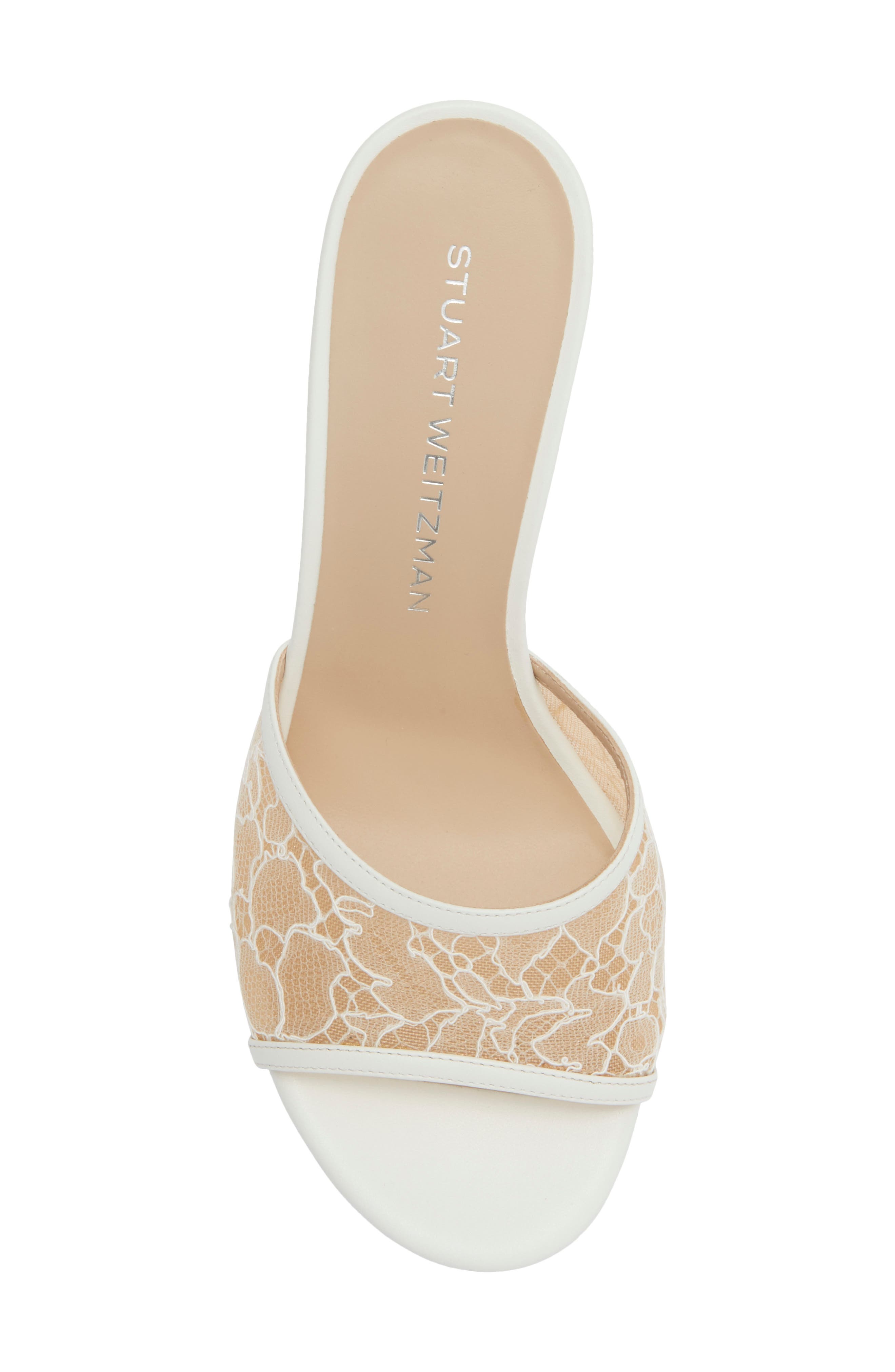 Stuart Weitzman Bare It All Slide Sandal, Alternate, color, Blanco White