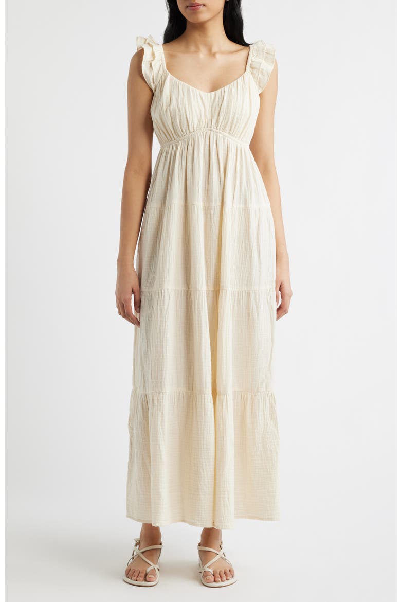 Empire Waist Maxi Dress, Main, color, PEARL