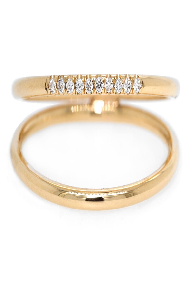 Double Band Ring, Main, color, YELLOW GOLD