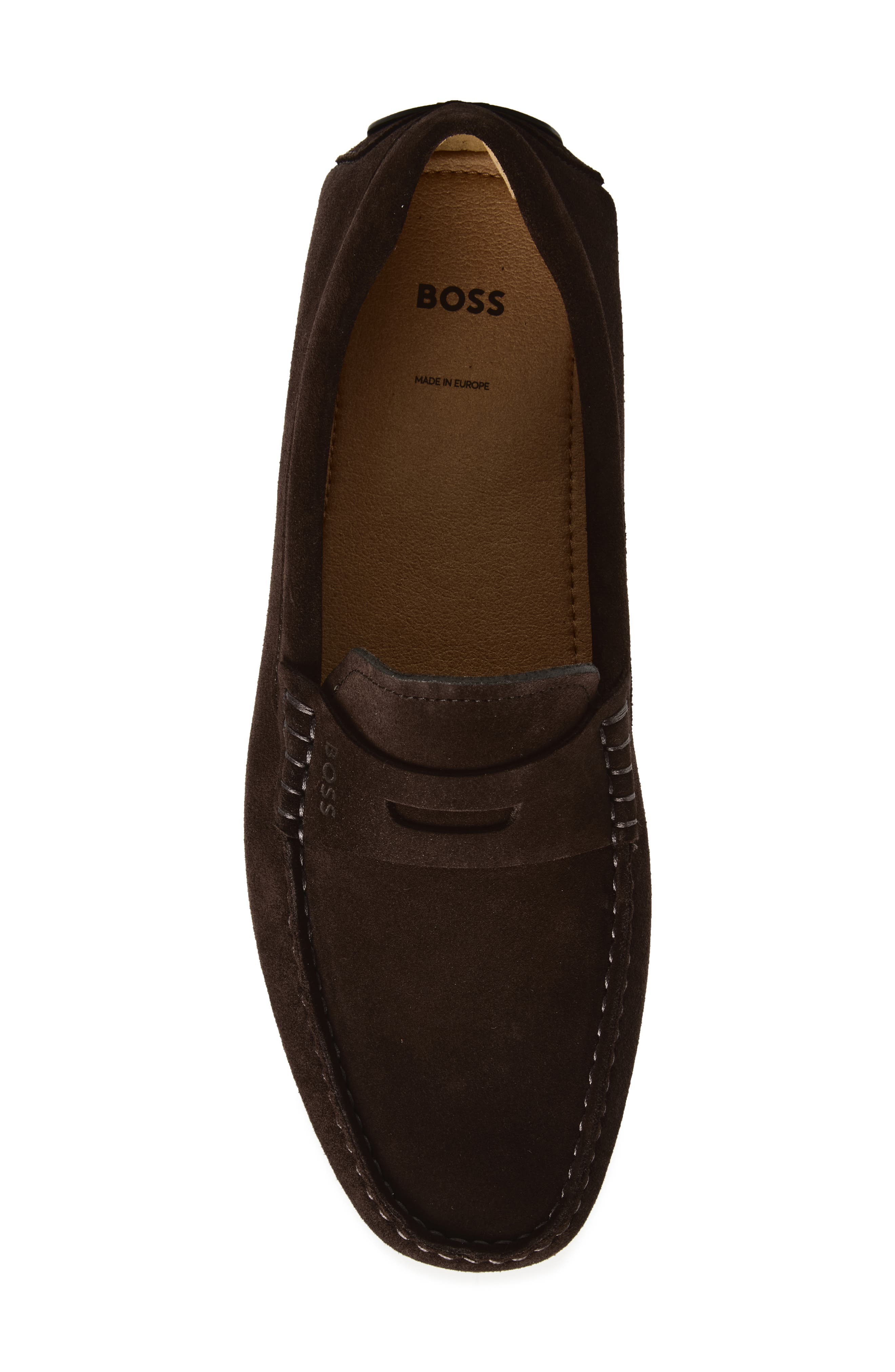 BOSS Noel Penny Loafer, Alternate, color, Dark Brown