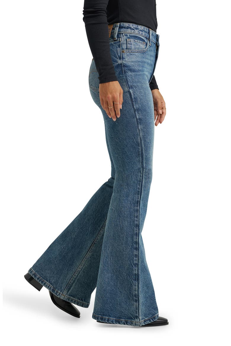 High Waist Flare Leg Jeans, Alternate, color, INDIGO CAST