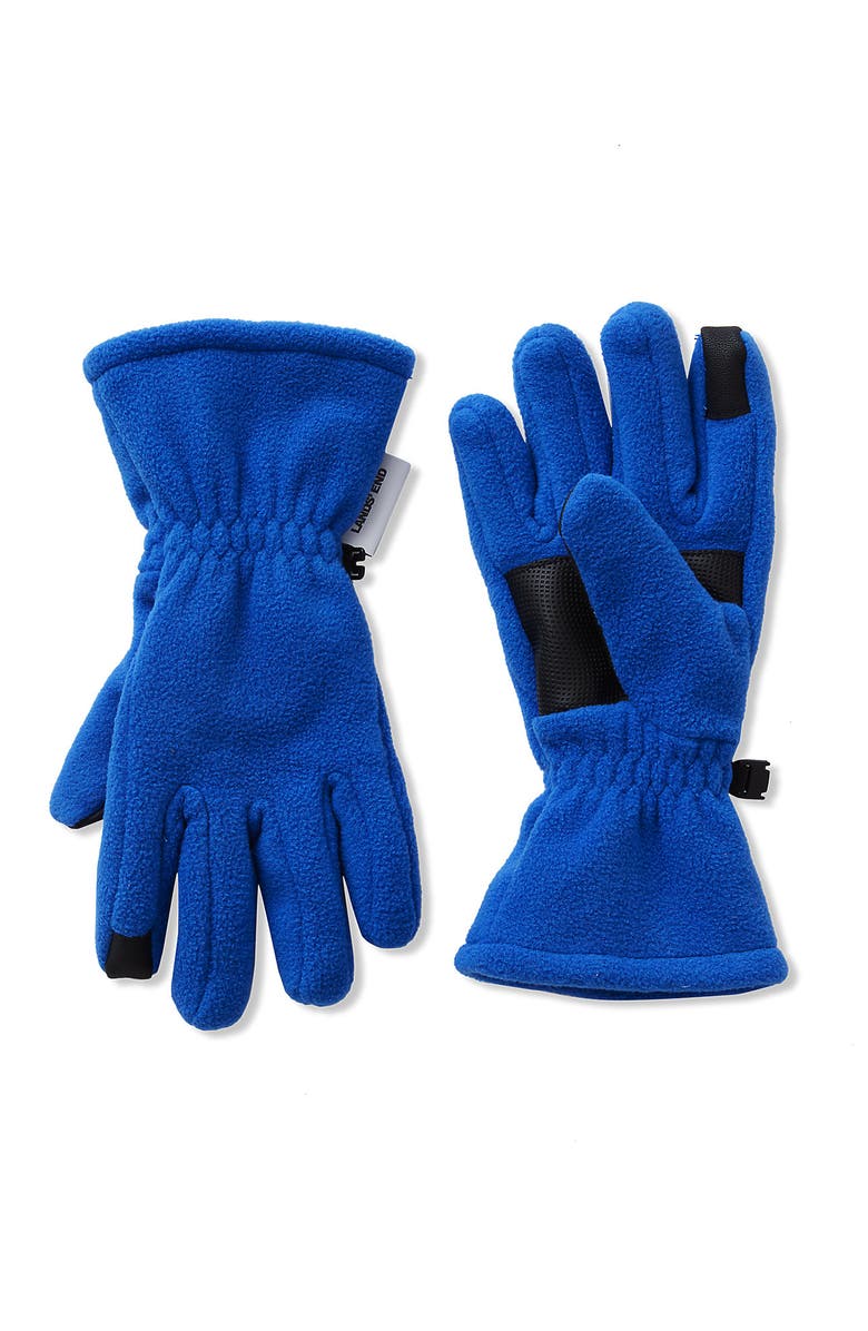 Lands' End Kids Fleece Gloves, Main, color, Cobalt