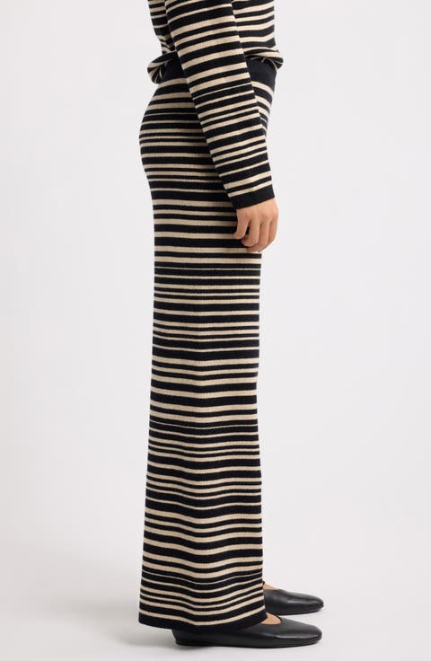 Throwback Studio Cotton & Cashmere Flare Leg Sweater Pants