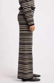 Faherty Throwback Studio Cotton & Cashmere Flare Leg Sweater Pants