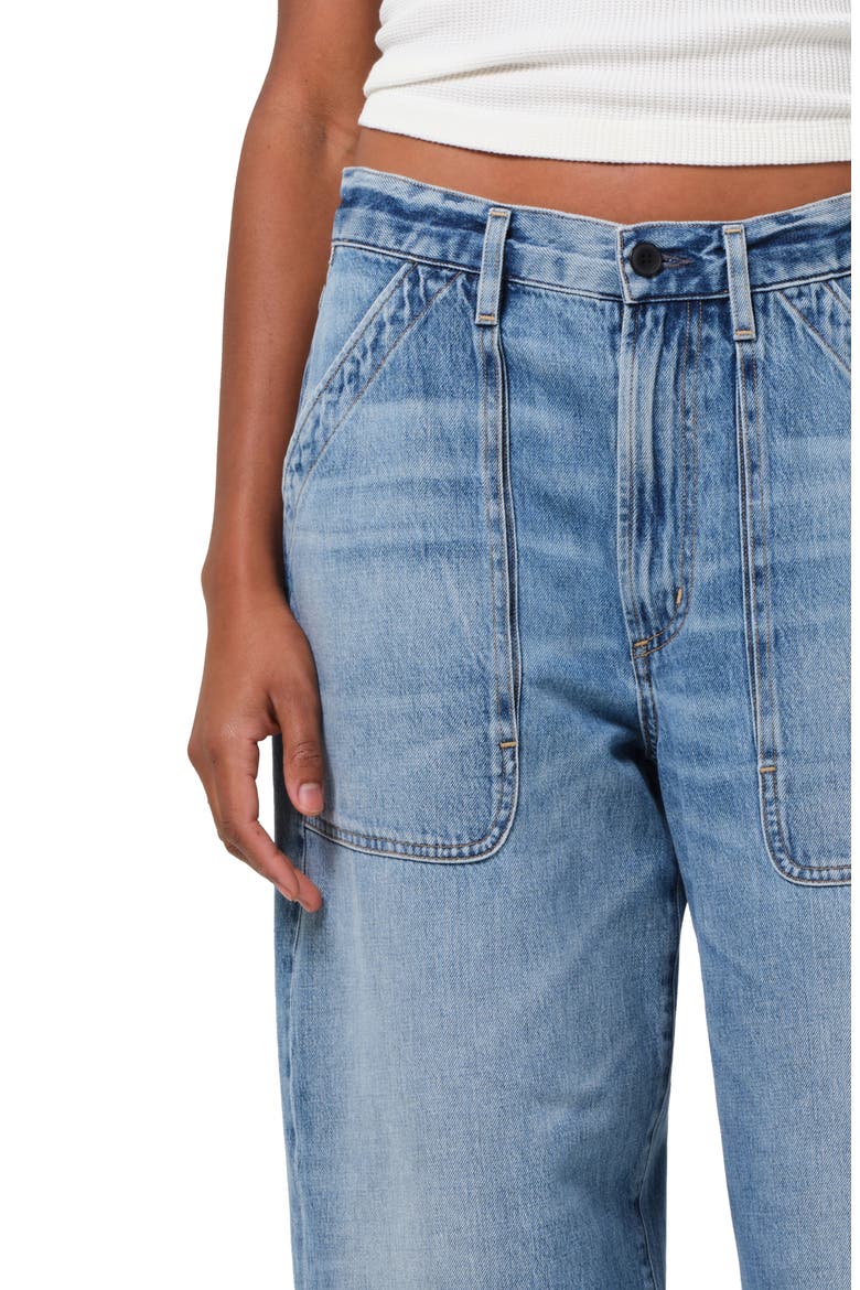 Ayla High Waist Baggy Wide Leg Utility Jeans, Alternate, color, ZENITH