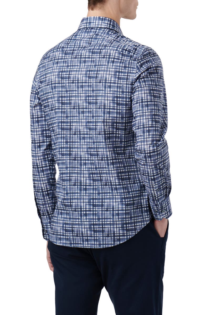 Bugatchi Julian Shaped Fit Print Button-Up Shirt, Alternate, color, 