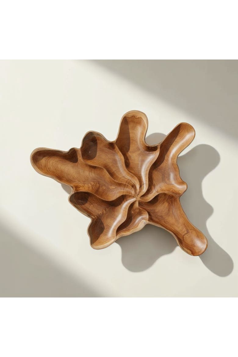 Rowan Teak Wood Tray, Alternate, color, Natural
