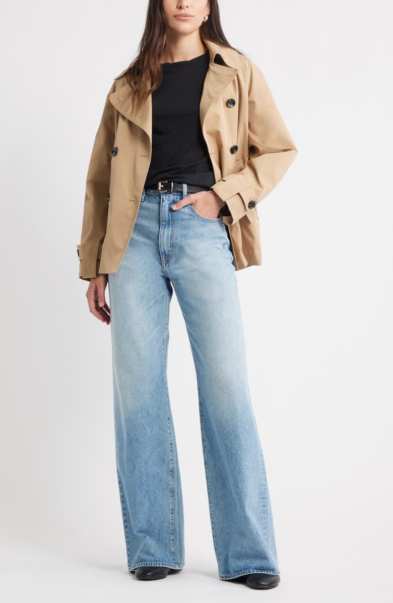 Caslon<sup>®</sup> Twist Crewneck Long Sleeve T-Shirt, Alternate, color, Black