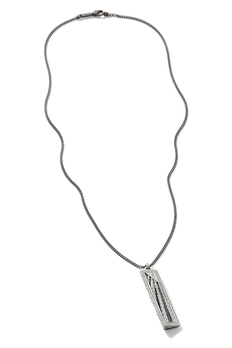 Men's Classic Chain Reclaimed Pendant Necklace, Alternate, color, SILVER