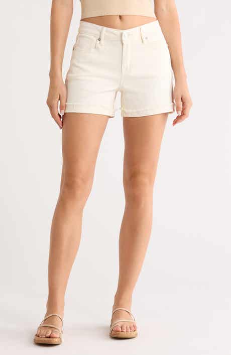 Vigoss Mid Rise Cuffed Denim Shorts