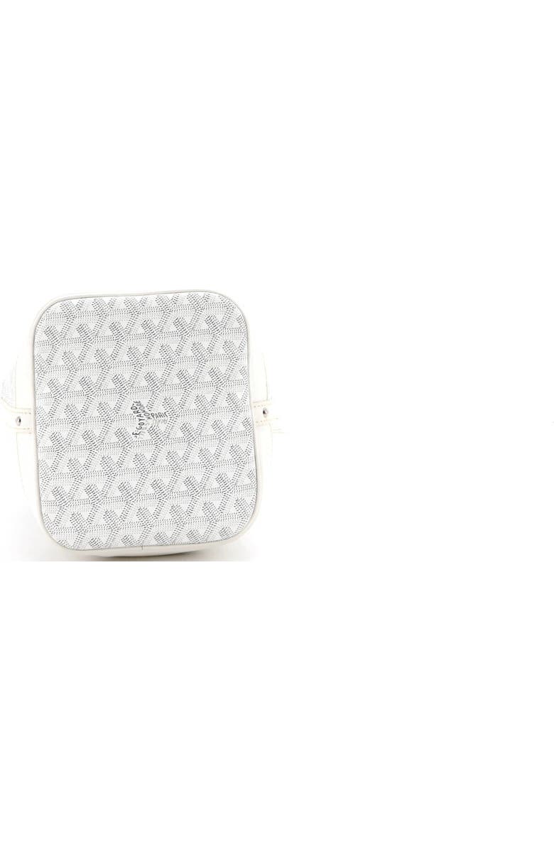 Pre-Owned Goyard Petit Flot Bucket Bag Coated Canvas PM, Alternate, color, White