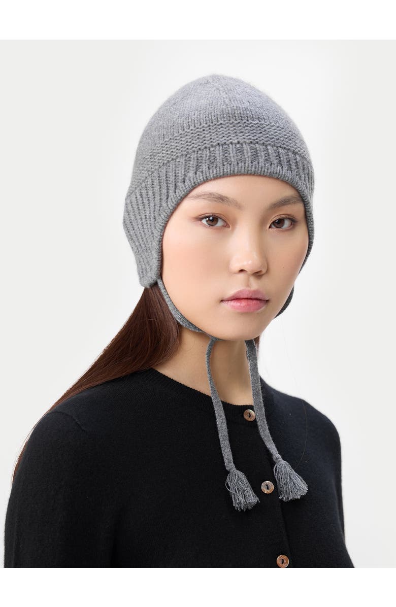 Gobi Cashmere Ultimate Warmth Knit Tie Hat, Alternate, color, Dim Gray