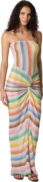 Missoni Strapless Cover-up Dress With Dégradé Zigzag Motif