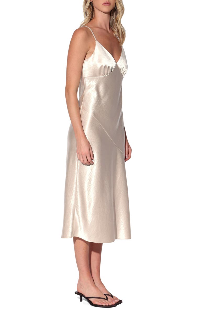 Walter Baker Bristol Bias Cut Satin Slipdress, Alternate, color, Champagne
