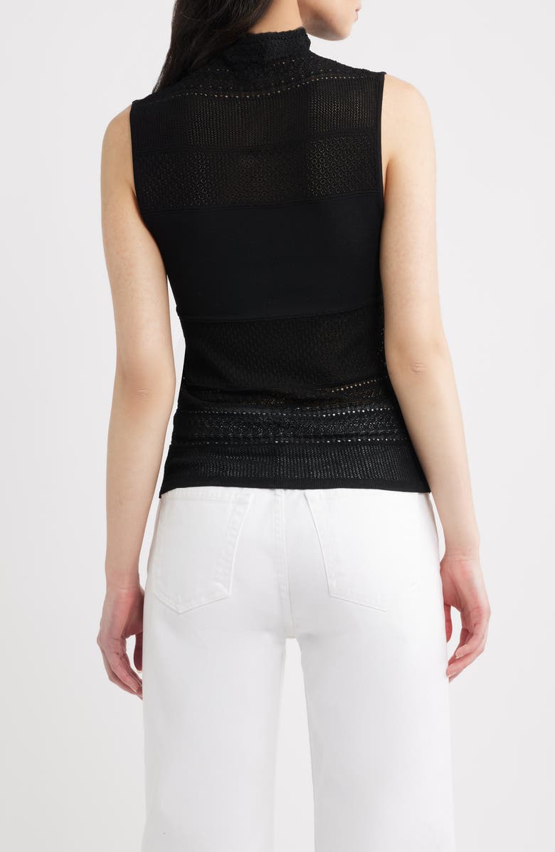 rag & bone Mira Mock Neck Tank, Alternate, color, Black