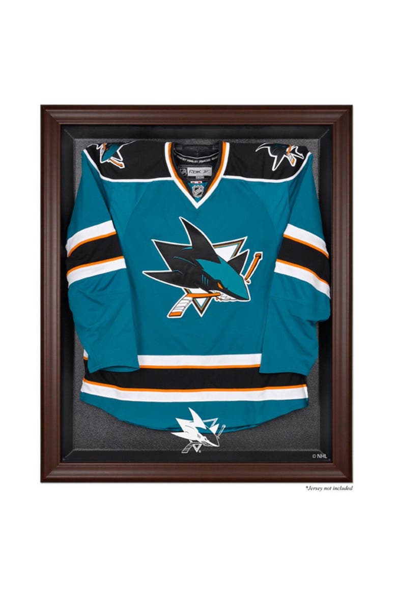 San Jose Sharks Brown Framed Logo Jersey Display Case, Main, color, Brown