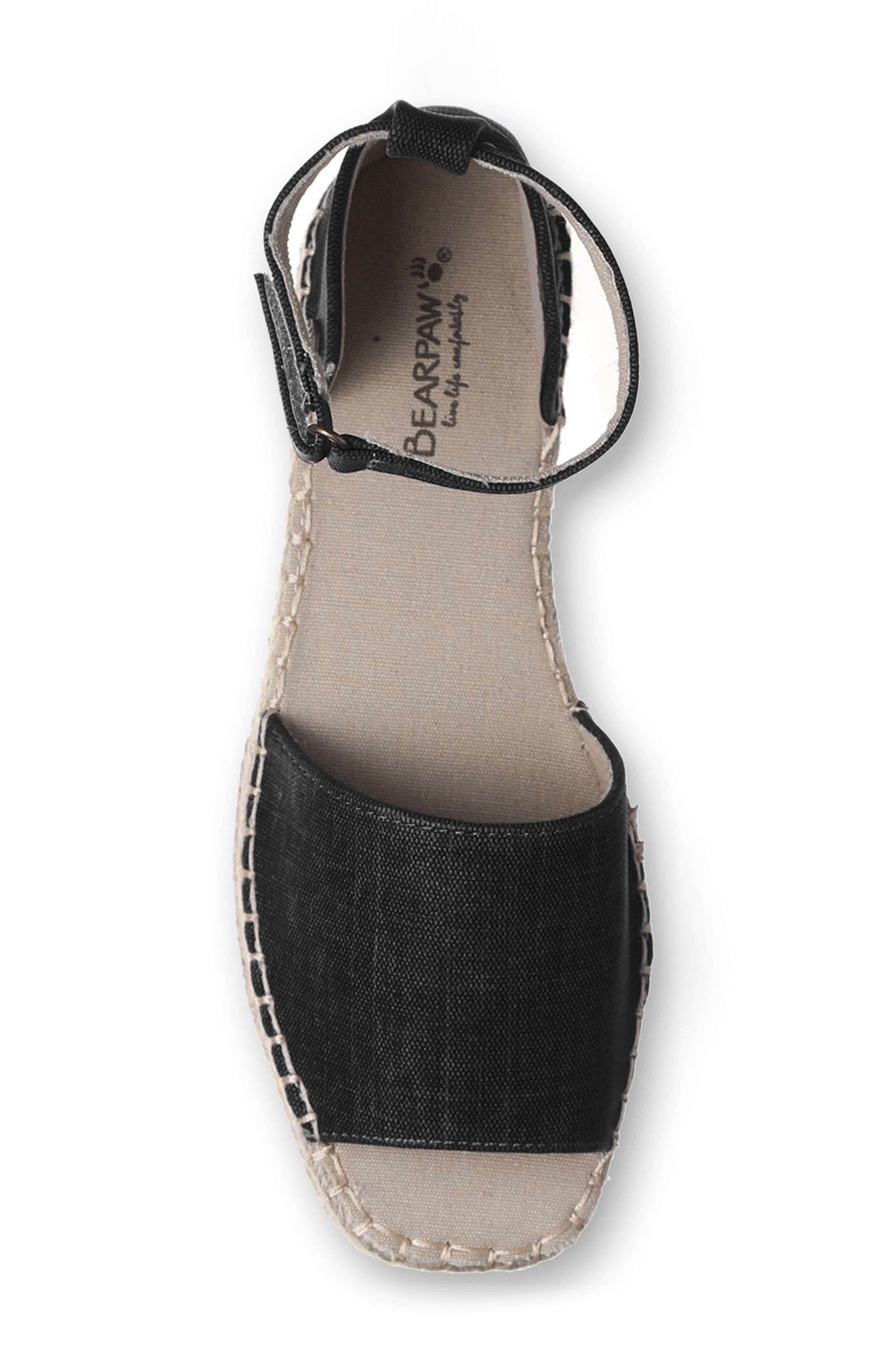 BEARPAW <p>Affagato Espadrille Sandal (Women)</p>, Alternate, color, Black