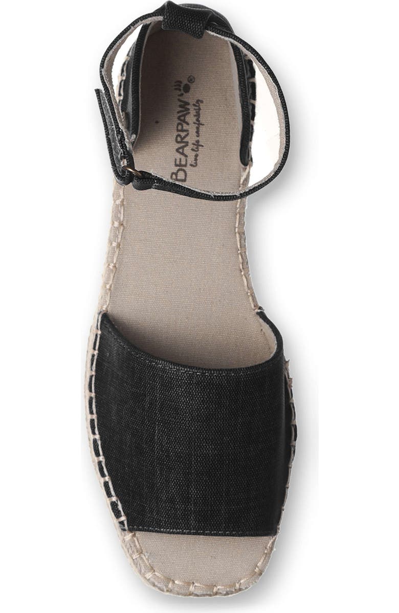 BEARPAW <p>Affagato Espadrille Sandal (Women)</p>, Alternate, color, Black