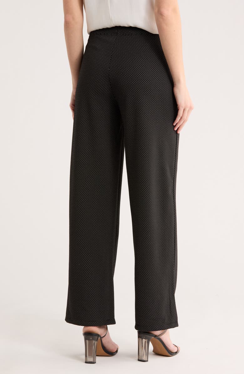 MAX STUDIO Double Knit Wide Leg Pants, Alternate, color, Black/ Dots