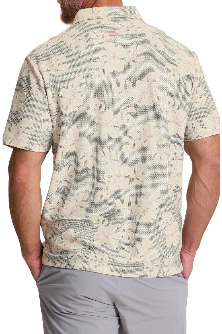 Emfielder Hibiscus Springs Floral IslandZone® Polo, Alternate, color, LT SANDDOLLAR