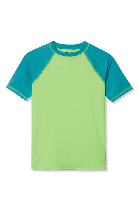 Boys Husky Short Sleeve UPF 50 Sun Protection Rash Guard