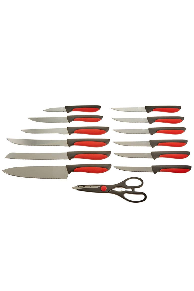 14 Piece Cutlery Set, Alternate, color, Red