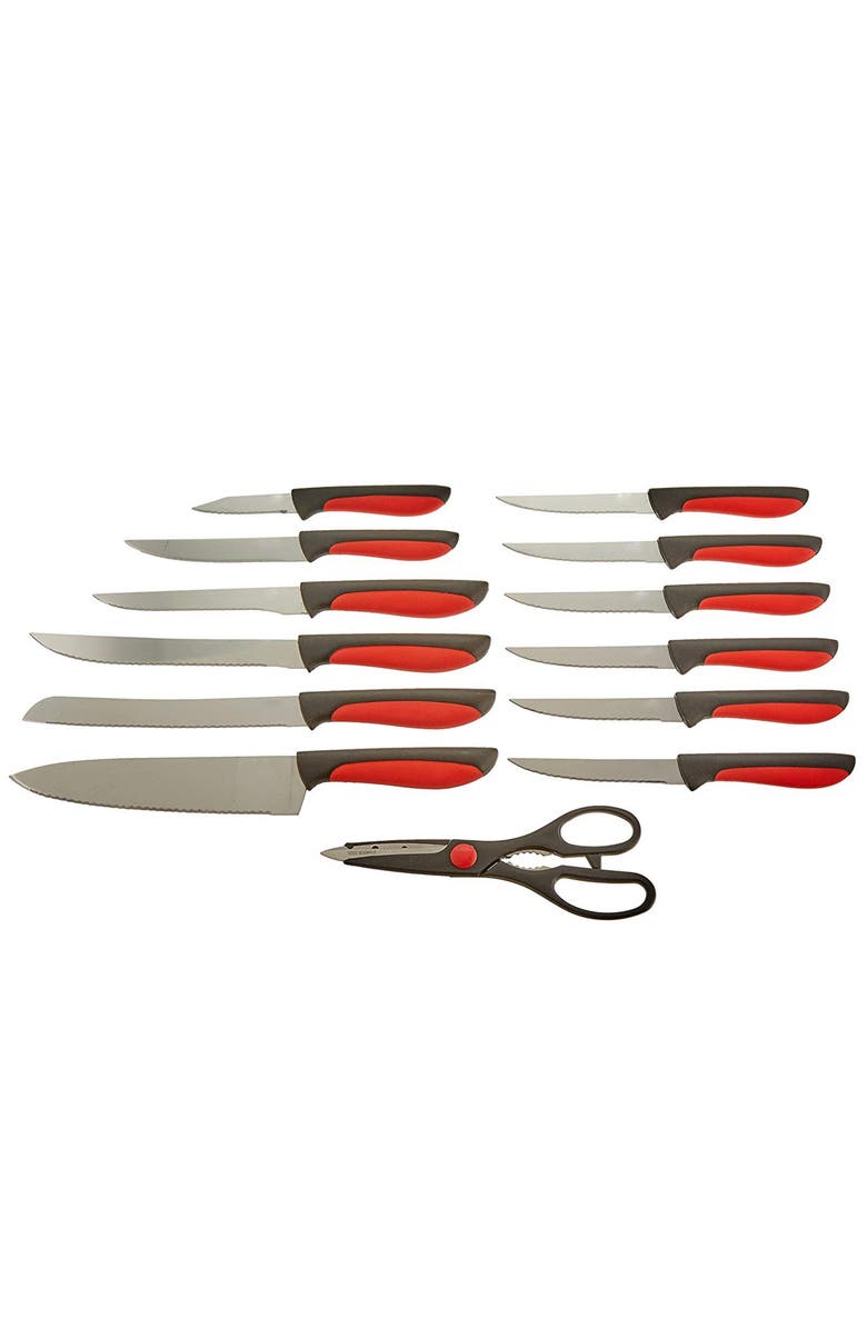 Megachef 14 Piece Cutlery Set, Alternate, color, Red